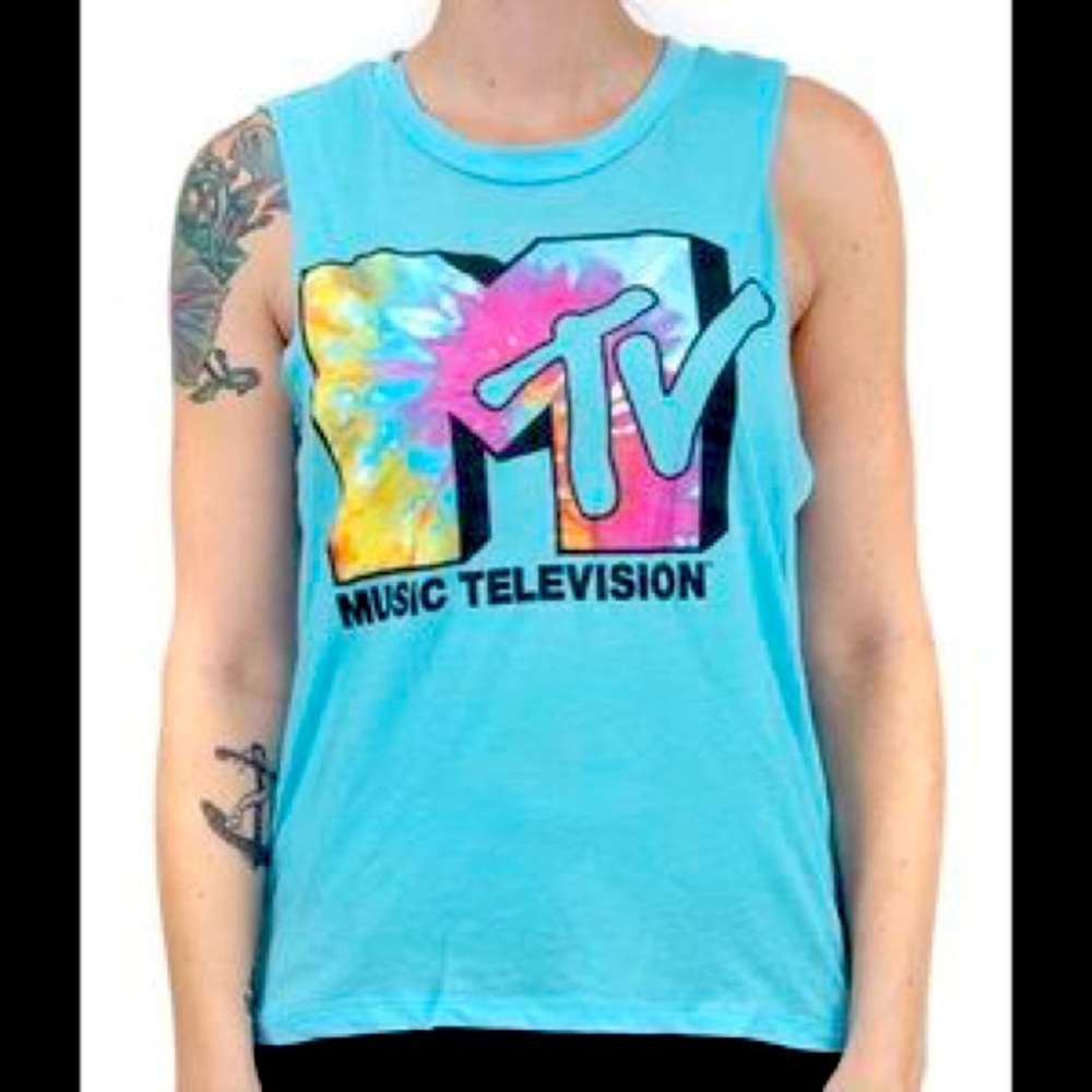 Retro MTV logo muscle tee